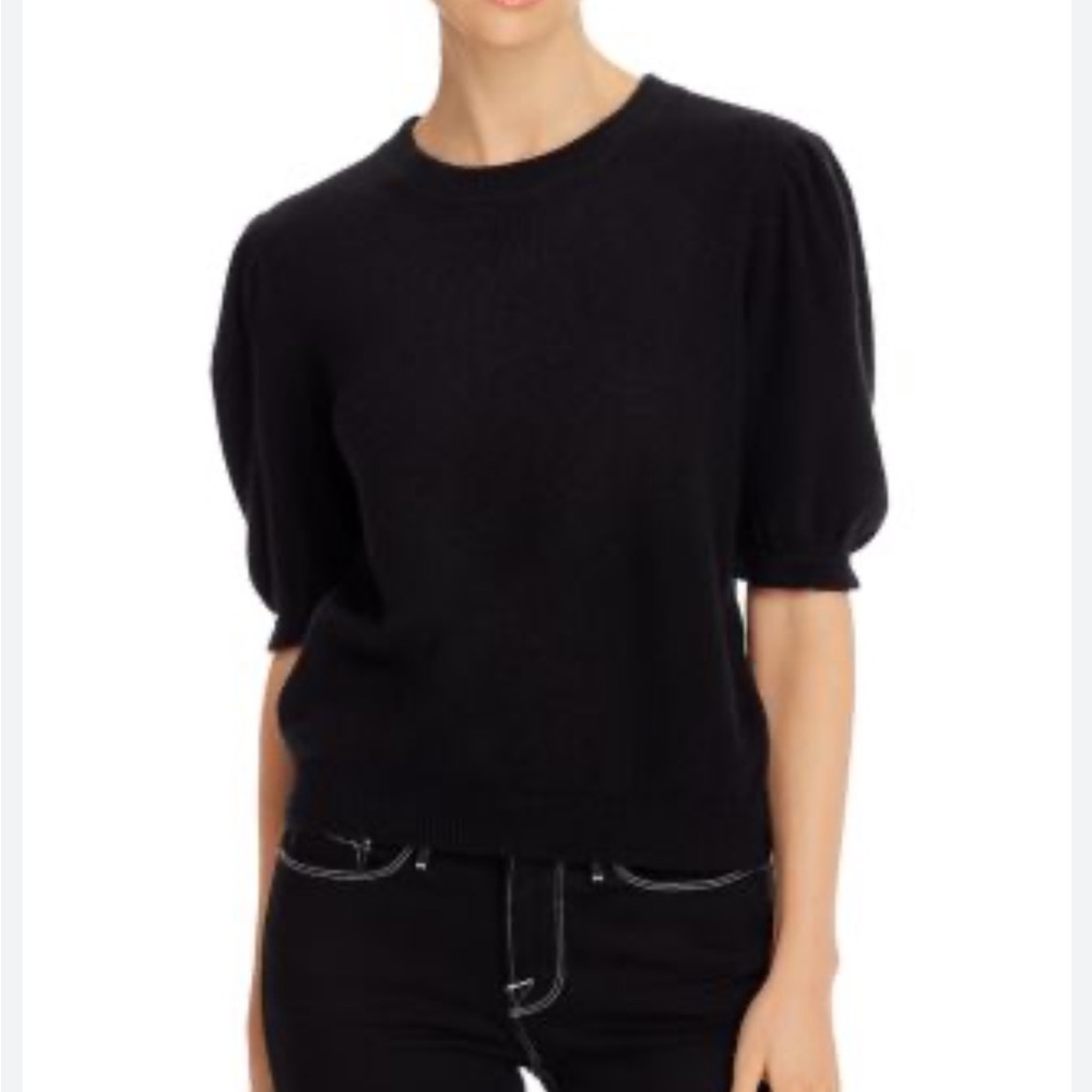 Frame Puff-Sleeve Cashmere Sweater